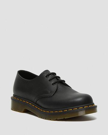 Women's Dr Martens 1461 Virginia Leather Oxfords Shoes Black | AU 379BEX